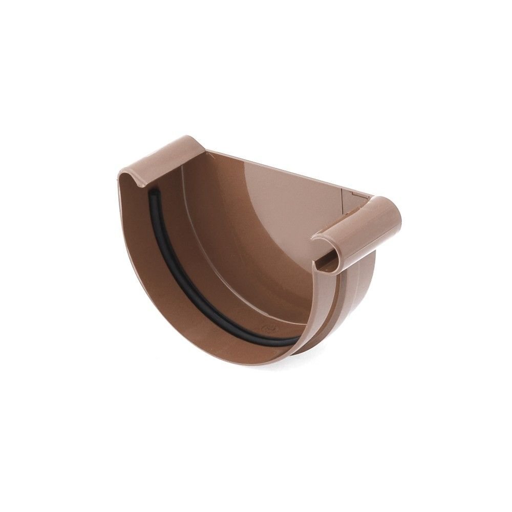 Gutter Cap Right Brown System 75