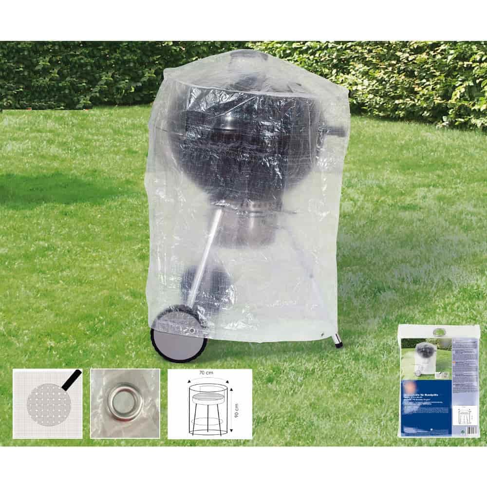 Protective Cover Transparent Round Grill, approx. 70x90