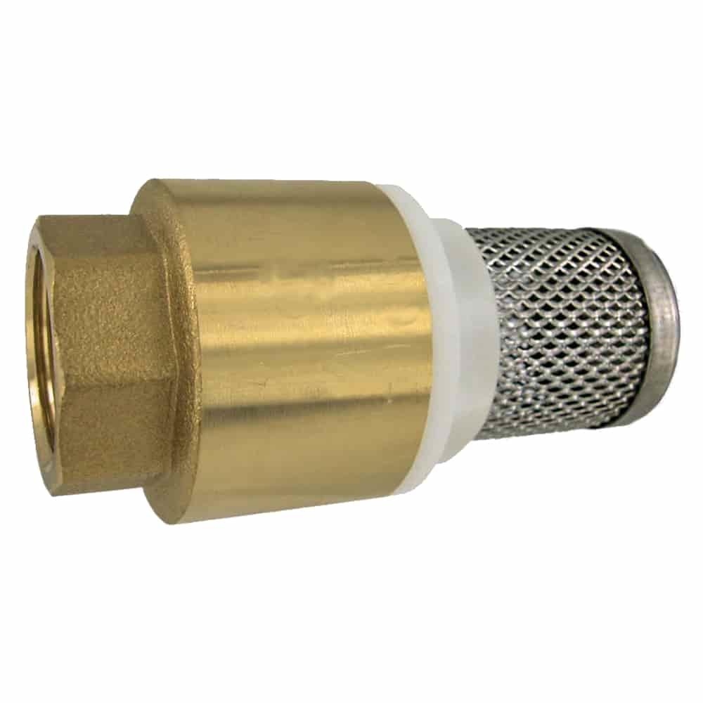 Foot valve with check valve + stainless steel suction strainer 1 1/2"