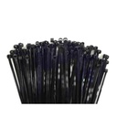 100 Cable Ties 300x4, 8mm Black (UV Stabilized) PA6.6