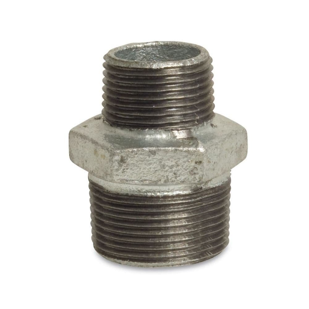 Threaded Fitting Malleable Iron Reducing Nipple 2" M x 1 1/2" M