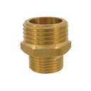 Threaded Fitting Brass Double Nipple Reduced 2" Male x 1" Male