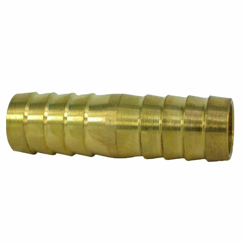 Brass Hose Connector/ Double Barb 13mm/ 1/2" Inch