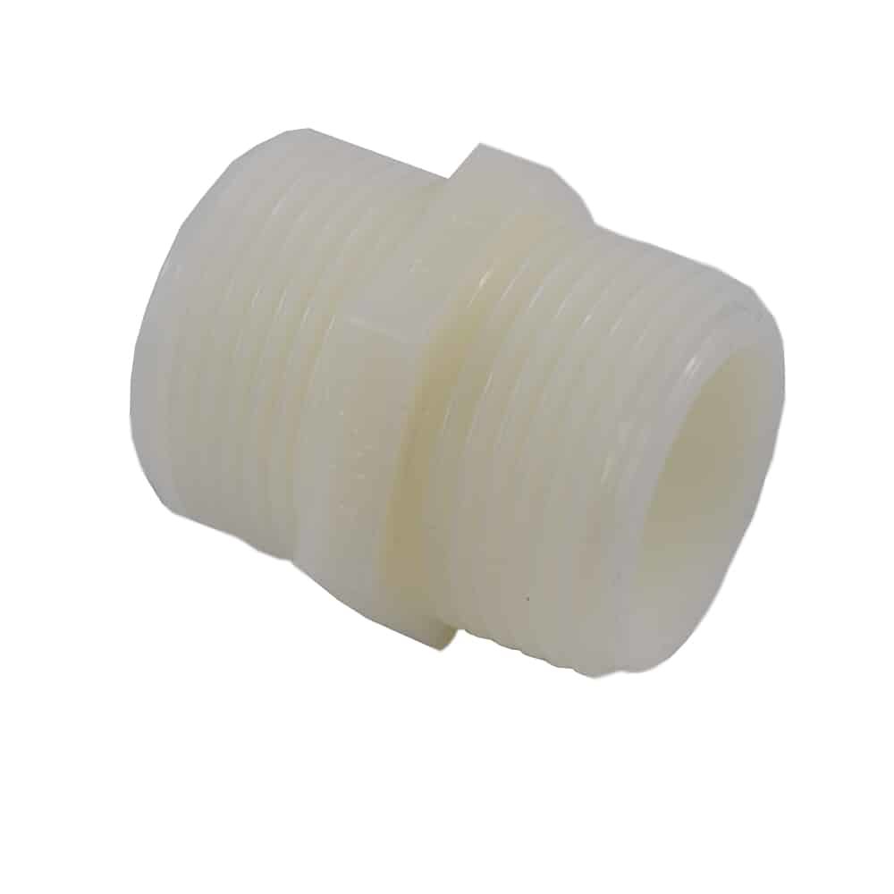 Hose Connector Plastic Double Nipple 1"