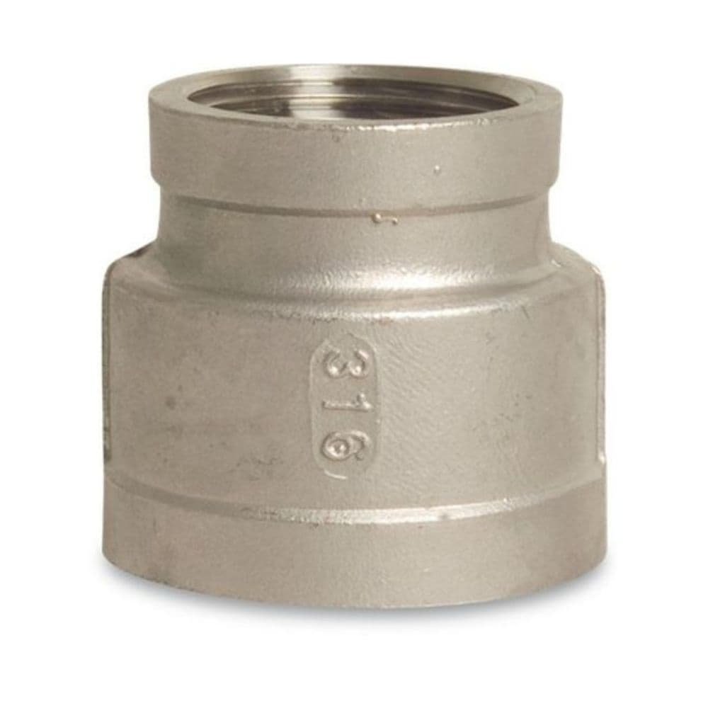 Threaded Fitting Stainless Steel Reducing Coupling 1 1/2" F x 1 1/4" F