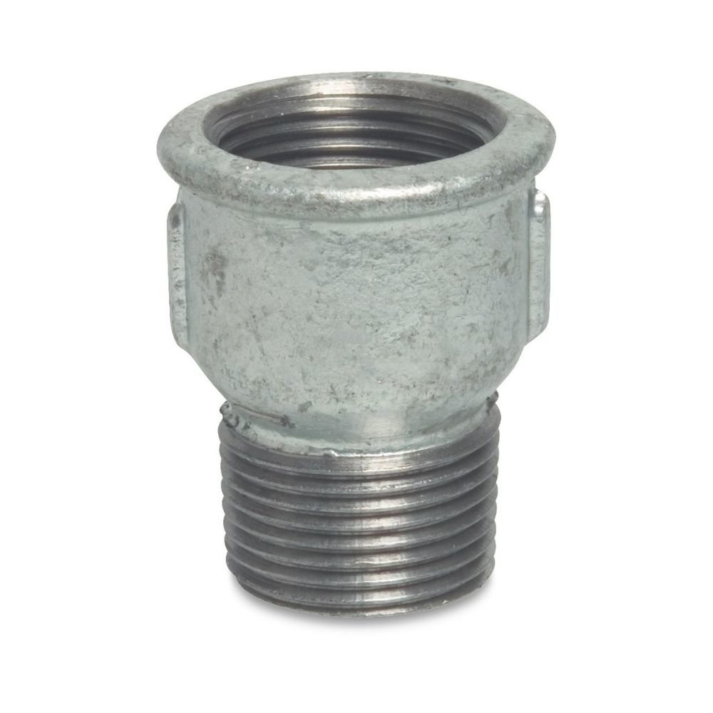 Threaded Fitting Malleable Iron Socket Nipple 1" Female Thread x 1" Male Thread