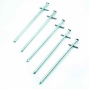 5 x Rock Ground Stake, approx. 23cm x Ø 6 mm, galvanized steel