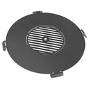 Griddle made of natural steel for fire bowl 102 cm + grill grate 50 cm and 4 handles