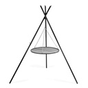 Swing Grill "TIPI" 210 cm + Grill Grate 50 cm made of Natural Steel