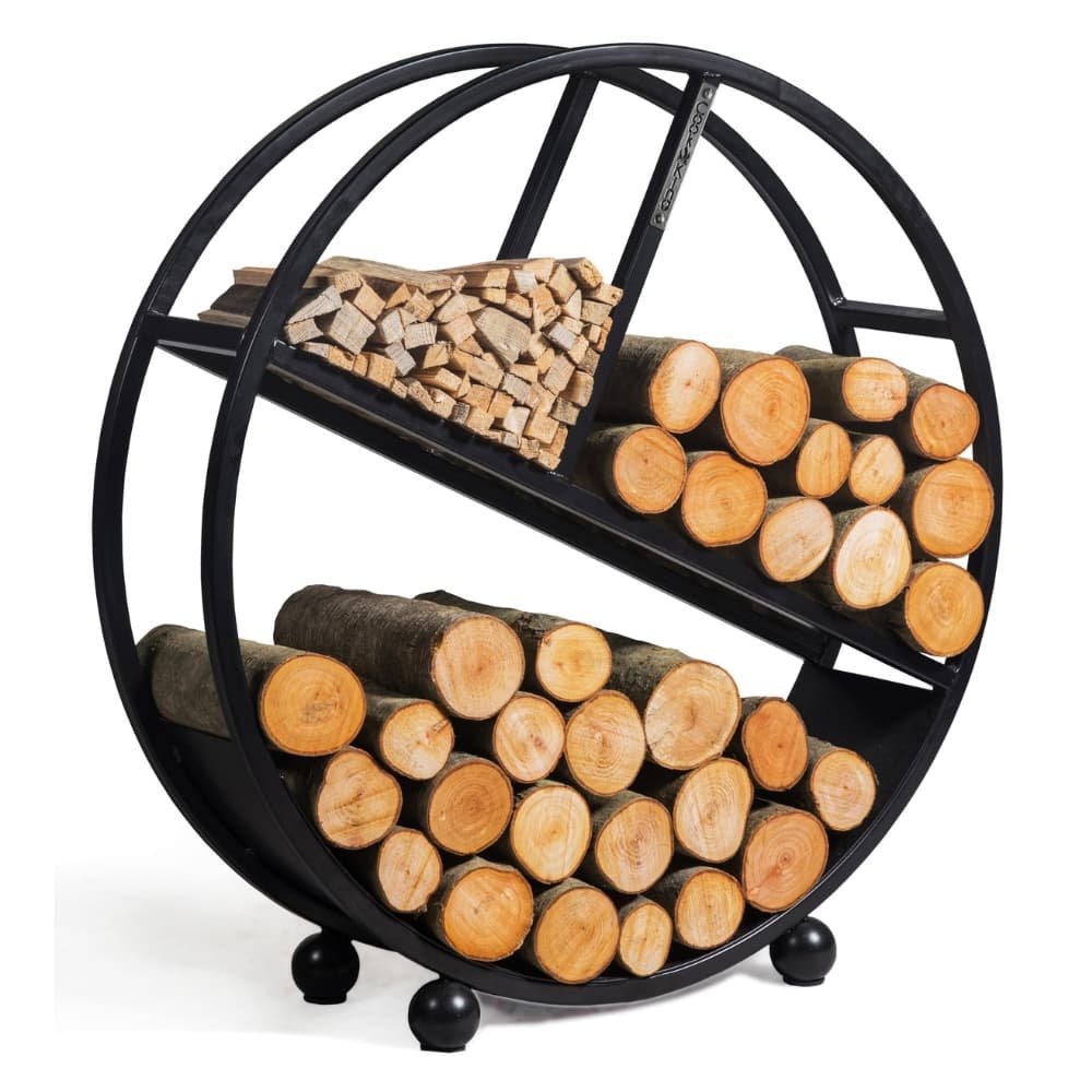 Firewood Rack "DIEGO" 80 cm - made of natural steel