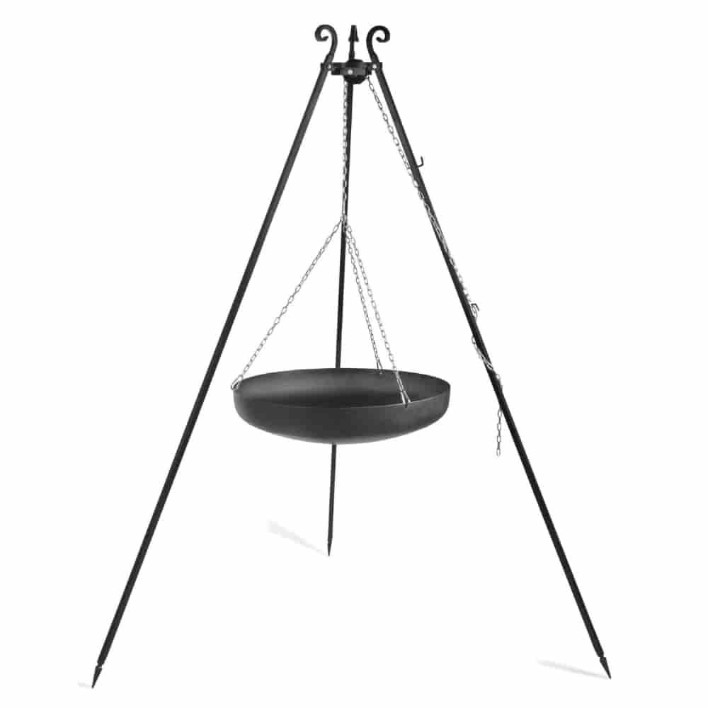 Wok on Tripod from Natural Steel 180 cm - 70 cm Diameter