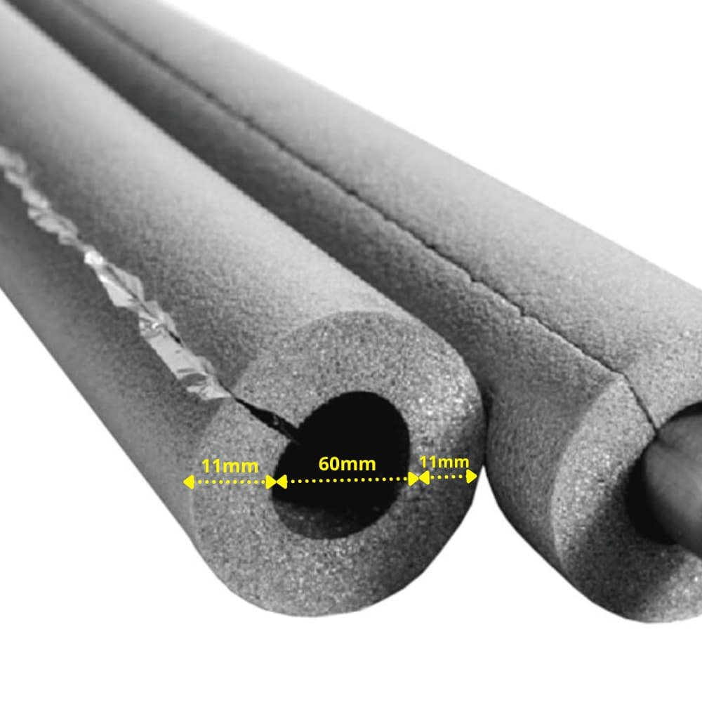 INSUL-TUBE® H PLUS XT Rubber 2m Pipe Insulation Ø 60 mm x 10 mm Insulation Self-adhesive