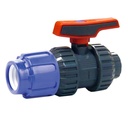 PP PE Pipe Fitting Ball Valve 20 x 1/2" Female Thread