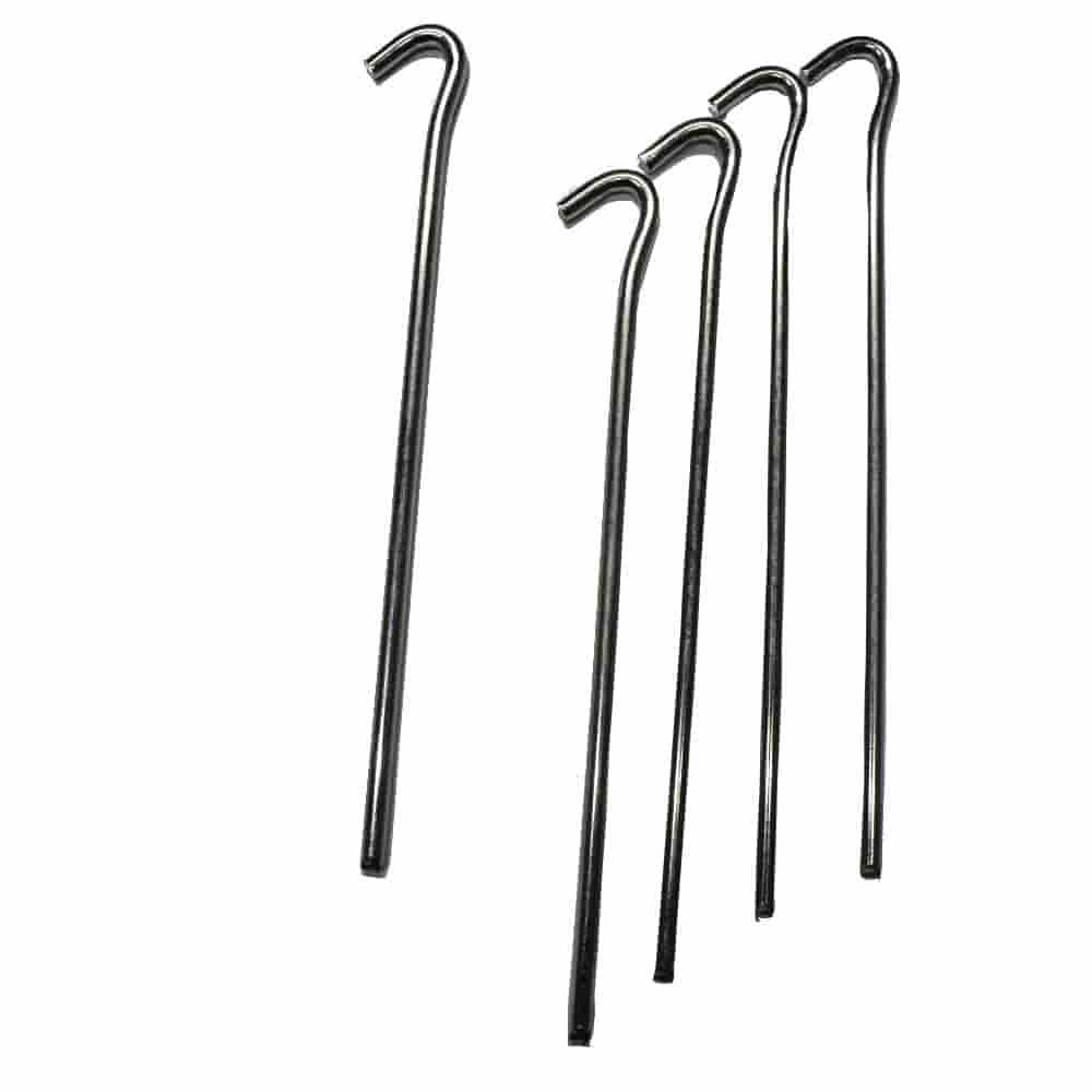 5x Tent Pegs Triangular, approx. 23 cm x Ø 7 mm, galvanized