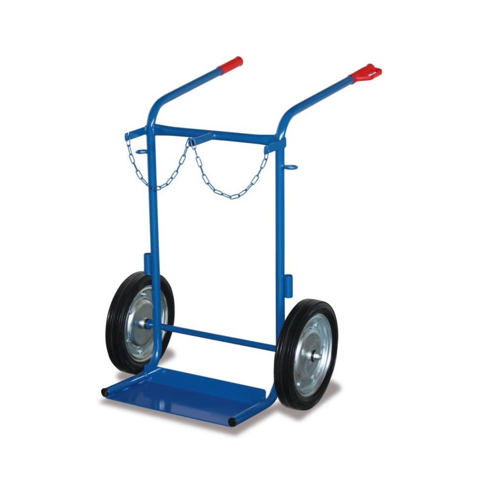 Steel Cylinder Trolley 200 kg for 2 Steel Cylinders Solid Rubber Tires 855 x 975 x 1240 mm