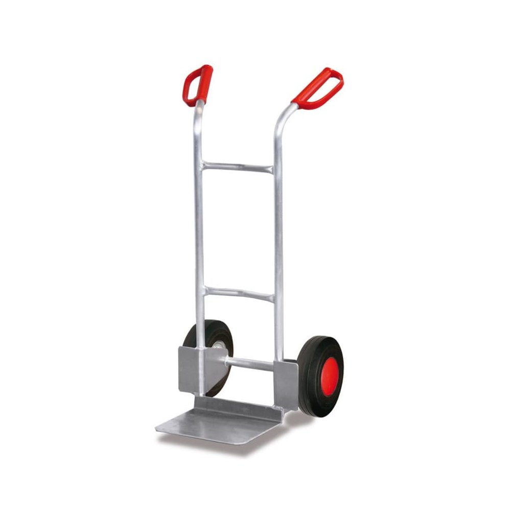 Aluminum Hand Truck 150 kg with Solid Rubber Tires 570 x 530 x 1075 mm