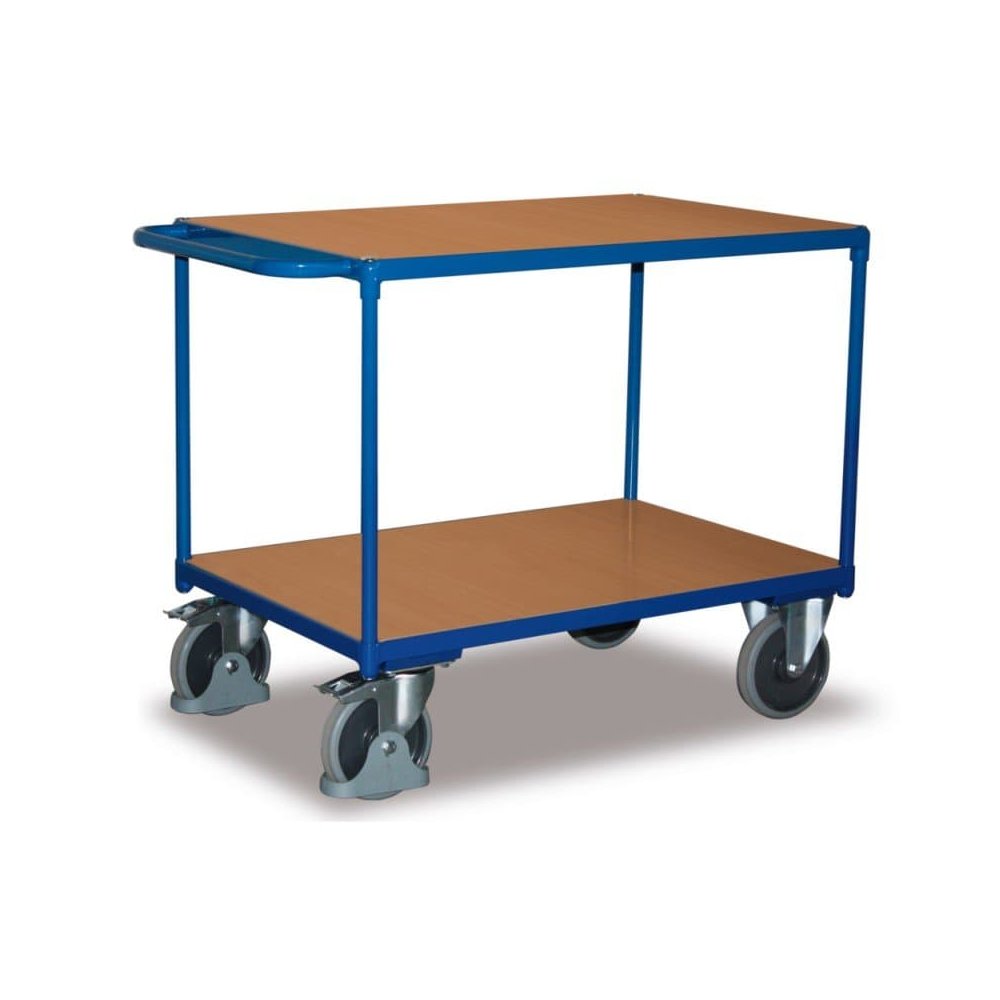 Heavy Duty Table Cart 500 kg with 2 Shelves Model XL + EasySTOP