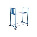 Tire Cart 300 kg with 2 Levels Thermoplastic Rubber Tires 1205 x 780 x 1430 mm