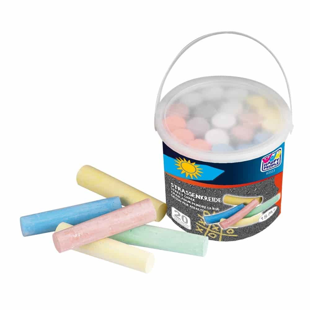 Sidewalk Chalk Bucket, 20 Pieces