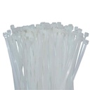 100 Cable Ties 370x4, 8mm Natural (white) PA6.6