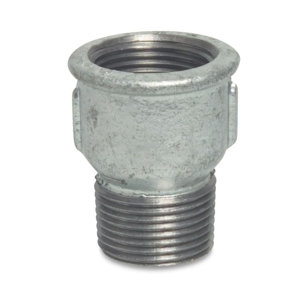 Threaded Fitting Malleable Cast Iron Socket Nipple 1/2" Female Thread x 1/2" Male Thread