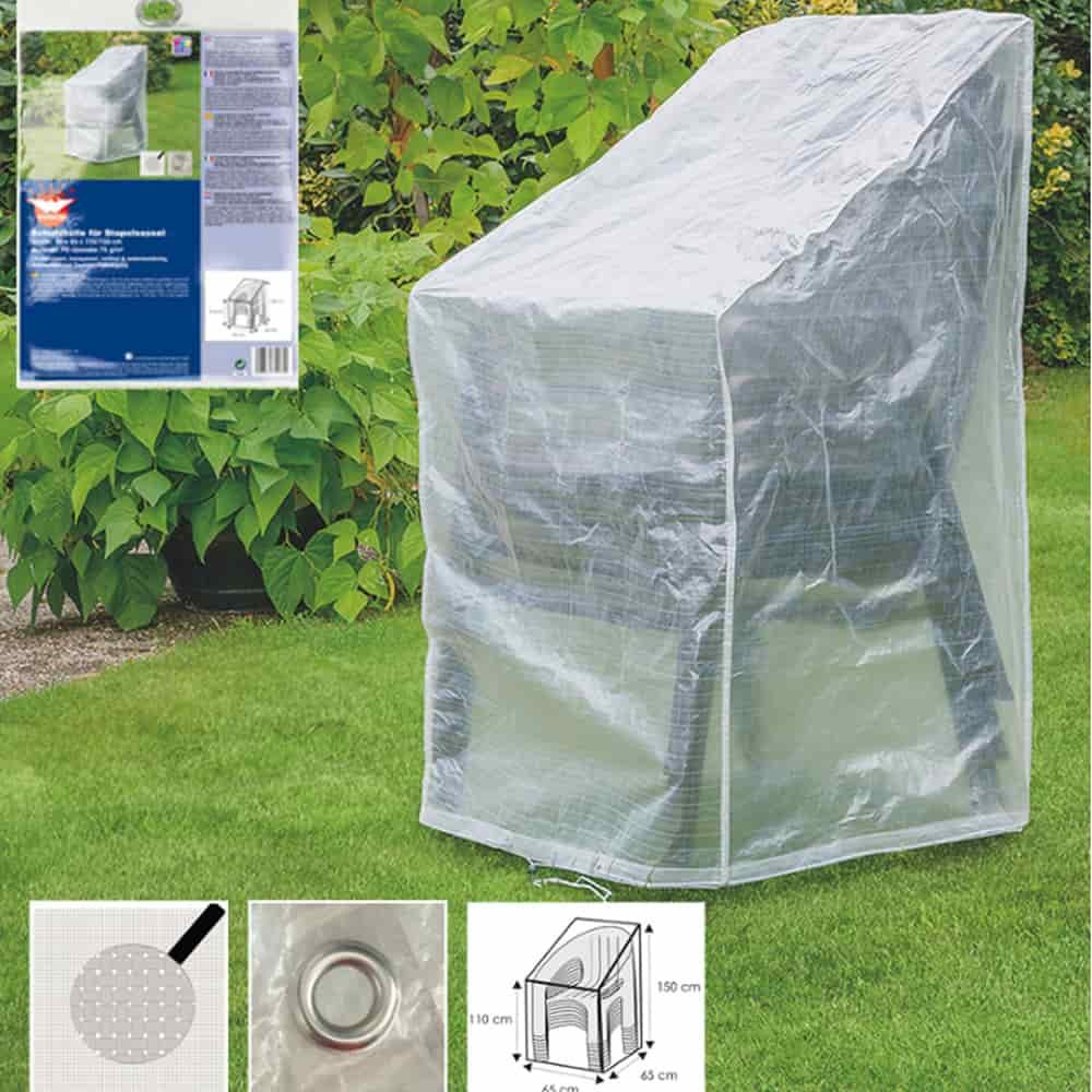 Protective cover transparent stacking chair, approx. 65x65x110/150