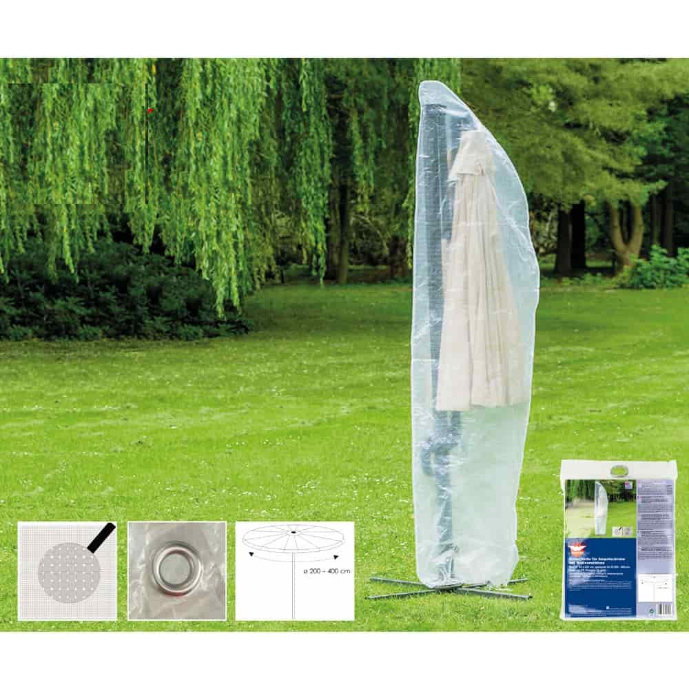 Protective cover transparent cantilever umbrella, approx. 265x40/70/50