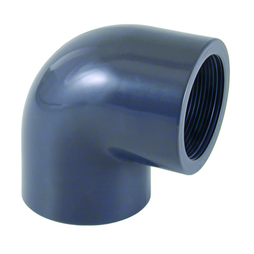 PVC-U 90° Elbow Socket x Female Thread 63 mm x 2" PN10