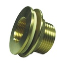 Threaded Fitting Brass Feedthrough 1" M x 3/4" F