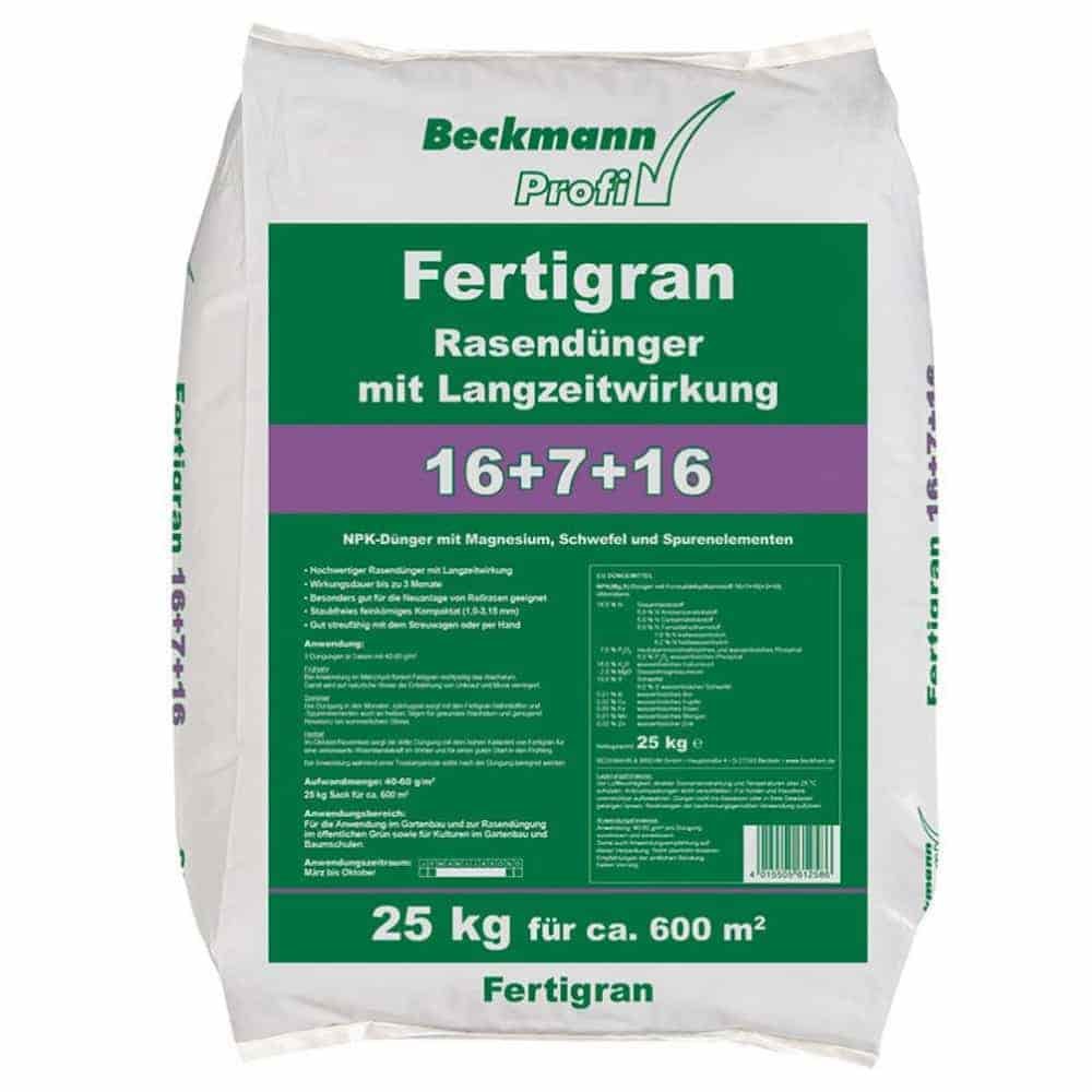 25kg Lawn Fertilizer Fertigran 16+7+16 with Long-term Effect for approx. 600m²