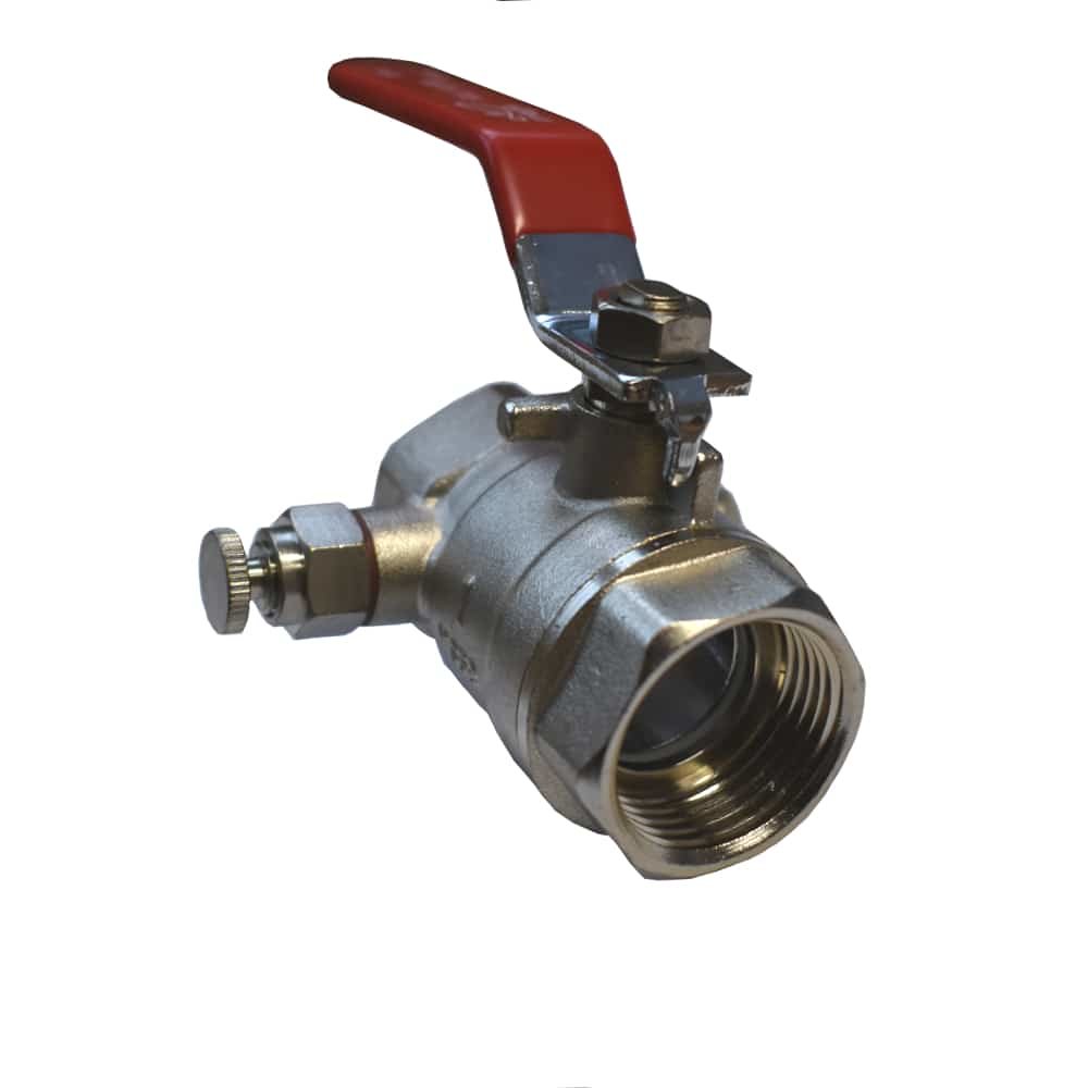 Lever Ball Valve with Drain 3/4"