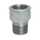 Threaded Fitting Malleable Iron Socket Nipple 1" Female Thread x 1" Male Thread