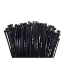 100 Cable Ties 200x3, 6mm Black (UV Stabilized) PA6.6