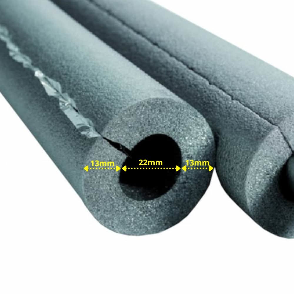 CLIMAFLEX® XT 2m Insulation Hose Ø 22 mm x 13 mm Insulation Self-Adhesive 50% GEG