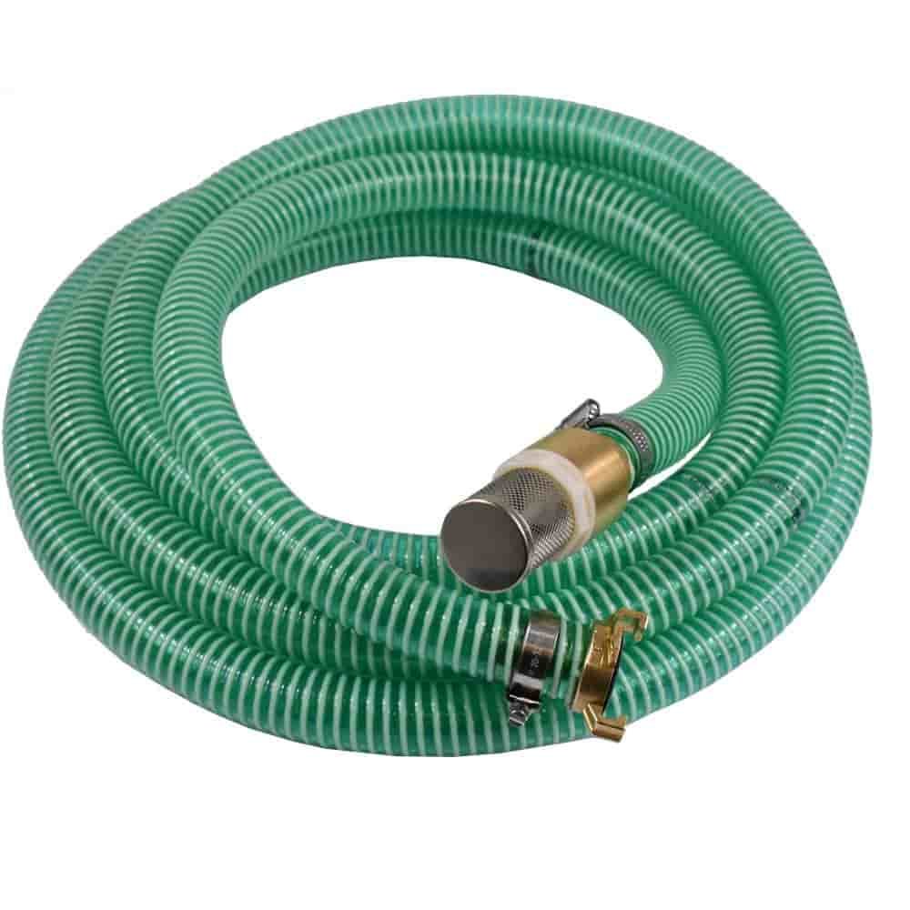 1"/25mm suction and pressure hose with suction basket, check valve and quick coupling 1m