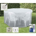 Protective cover transparent round seating group, approx. 200x95