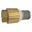 Foot valve with spring, stainless steel suction basket 1 1/4"