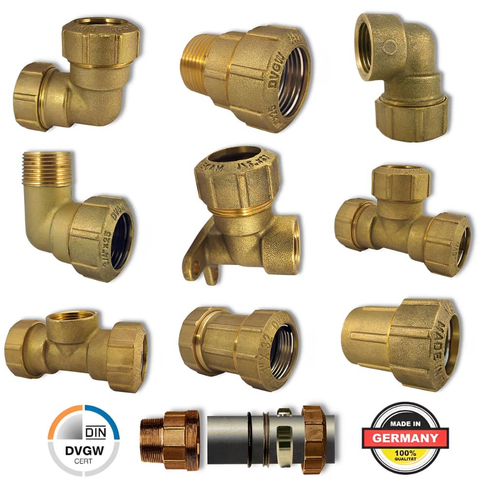 Brass PE Pipe Fitting various forms selectable