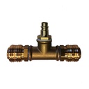 Compressed Air Brass T Piece Set 2 Couplings 1 Plug