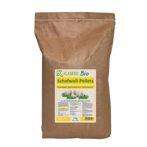 [BONI-10.575] Sheep Wool Pellets Organic 5 kg for approx. 50 - 100 m²