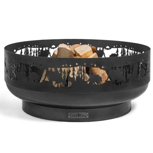 [BONI-C111289] Fire Bowl "FOREST" 80 cm - made of natural steel