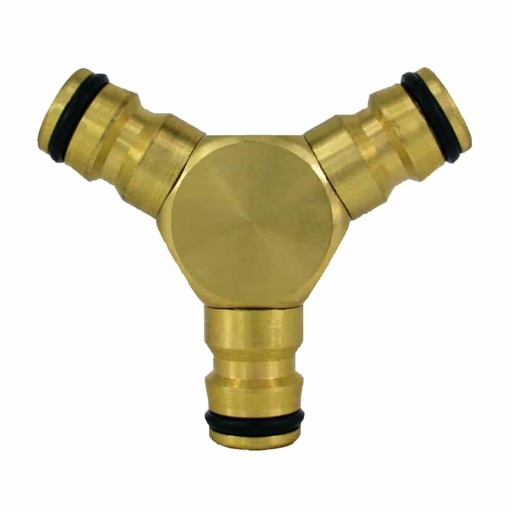 [BONI-33052] Brass Plug-in System 3 Way Y-Distributor