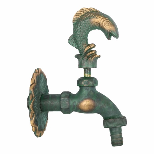 [BONI-41797-11] Nostalgia Outlet Valve Fish Patinated 1/2"