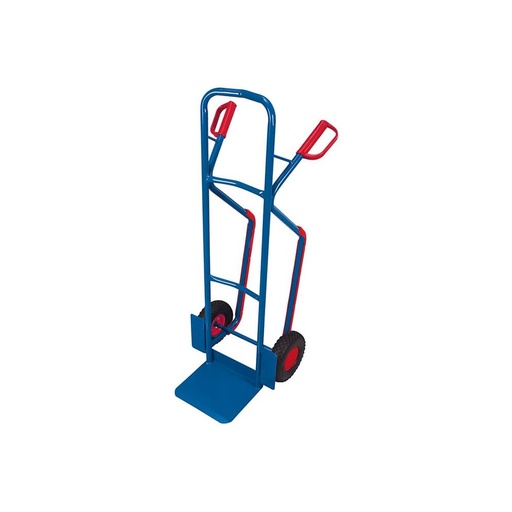 [BONI-sk-710.014] Steel Tube Hand Truck 250 kg 550 x 615 x 1305 mm puncture-proof with Plastic Glide Skids