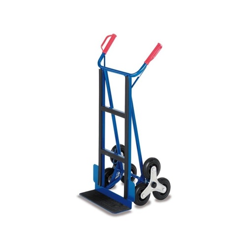 [BONI-sk-1157] Steel Tube Hand Truck 250 kg with 2 three-arm wheel stars thermoplastic rubber 640 x 525 x 1155 mm