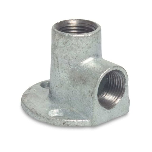 [BONI-42295-580K] Threaded Fitting Malleable Cast Iron Wall Plate 90° 1/2" Female x 1/2" Female