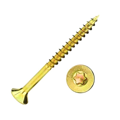 [BONI-42600-041K] Chipboard screws 6.0 x 40 mm 500 pieces with I-star, countersunk head, partial thread and milling ribs under the head