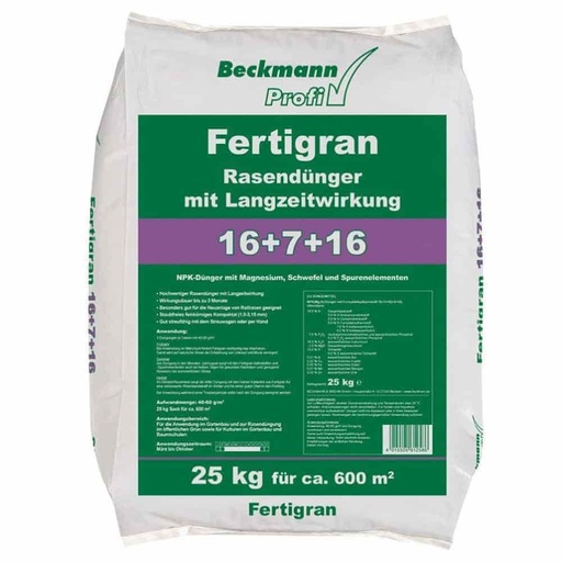 [BONI-42239] 25kg Lawn Fertilizer Fertigran 16+7+16 with Long-term Effect for approx. 600m²