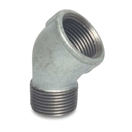 [BONI-42295-225K] Threaded Fitting Malleable Cast Iron Elbow 45° 2" Female x 2" Male