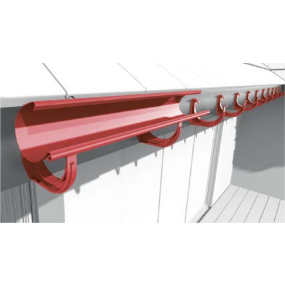 Rain Gutter 2m Brown System 100-8